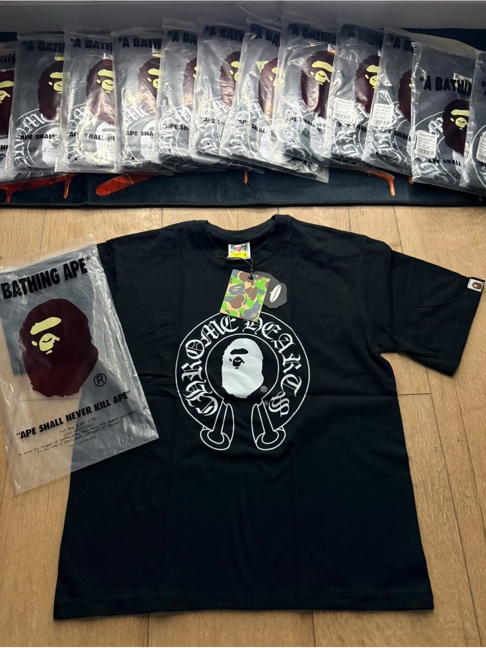 Chrome Hearts x A Bathing Ape Black Graphic Tee